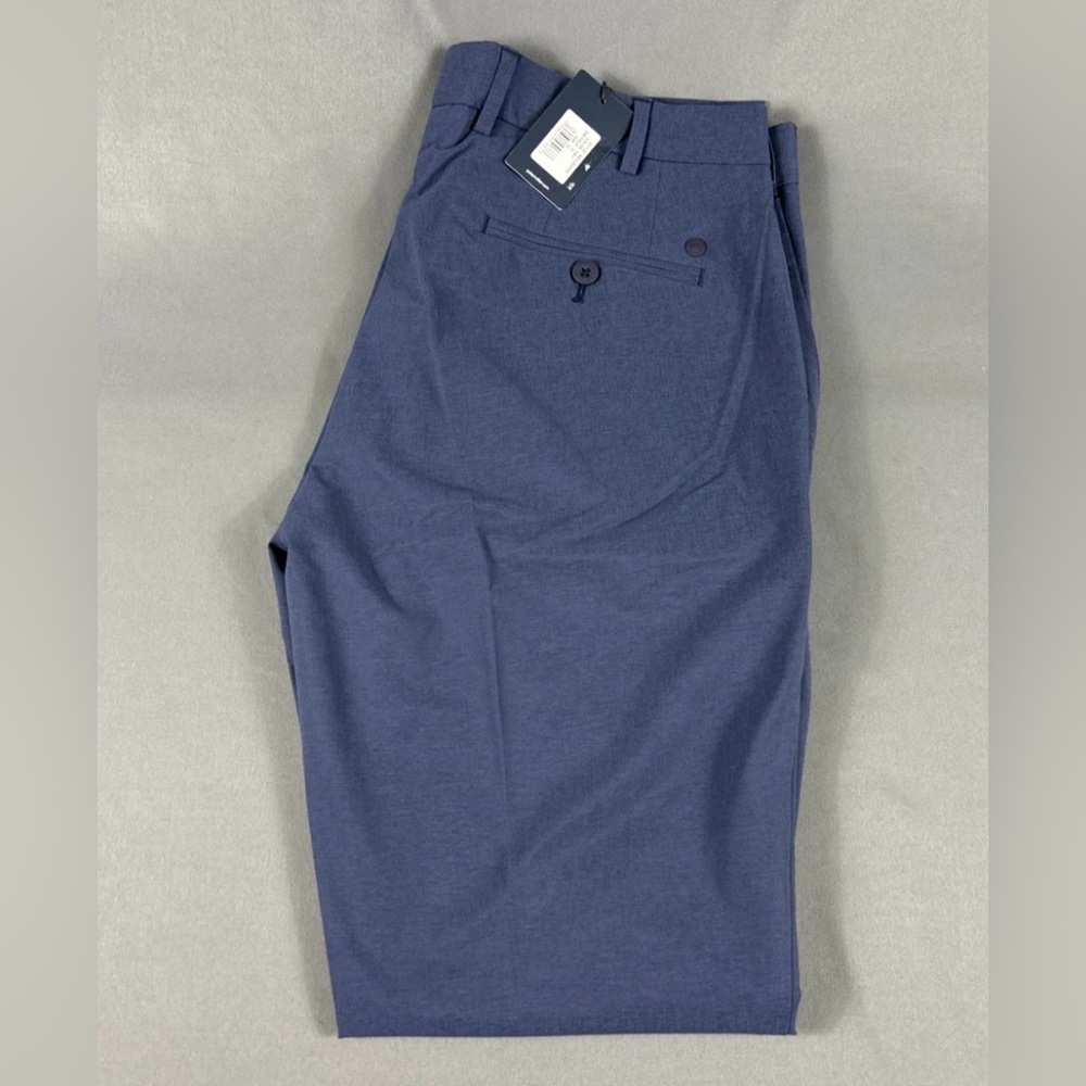 Peter Millar Golf Pants Crown Crafted Surge 34 x 32 Navy Blue Polyester